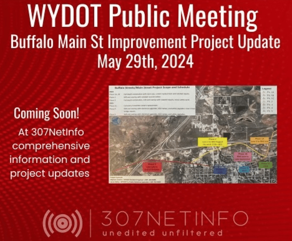 WYDOT Public Meeting about Buffalo Main Street Improvement Project on May 29, 2024.